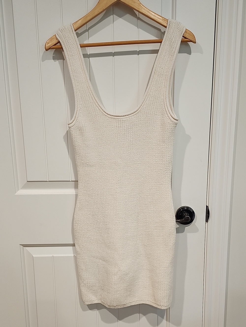 Dynamite Cream Sleeveless Knit Mini Dress